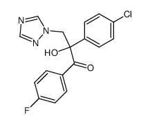 2-(4-chlorophenyl)-1-(4-fluorophenyl)-2-hydroxy-3-(1H-1,2,4-triazol-1-yl)propan-1-one结构式