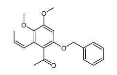 1-(3,4-dimethoxy-6-phenylmethoxy-2-prop-1-enylphenyl)ethanone结构式