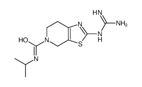 2-(diaminomethylideneamino)-N-propan-2-yl-6,7-dihydro-4H-[1,3]thiazolo[5,4-c]pyridine-5-carboxamide结构式
