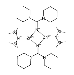 [zinc(μ-NC(NC5H10)(N(Et)2))(N(SiMe3)2)]2结构式