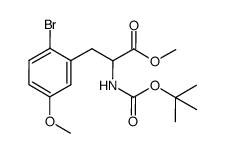 methyl 2-bromo-N-(tert-butoxycarbonyl)-5-methoxyphenylalaninate Structure
