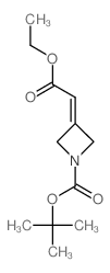 tert-butyl 3-(2-ethoxy-2-oxoethylidene)azetidine-1-carboxylate structure