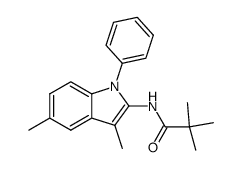 N-(3,5-Dimethyl-1-phenyl-1H-indol-2-yl)-2,2-dimethyl-propionamide结构式