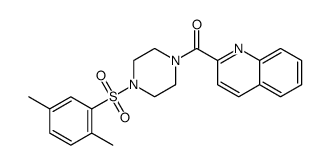[4-[(2,5-dimethylphenyl)sulfonyl]-1-piperazinyl]-2-quinolinylmethanone结构式