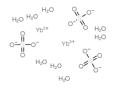 硫酸镱(III),八水合物结构式