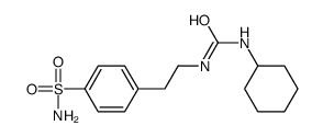 1-Cyclohexyl-3-(p-sulfamoylphenethyl)urea Structure