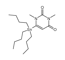 1,3-dimethyl-6-tributylstannyluracil Structure