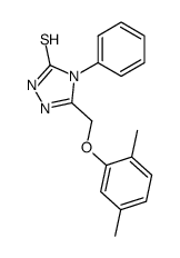5-(2,5-Dimethyl-phenoxymethyl)-4-phenyl-4H-[1,2,4]triazole-3-thiol Structure