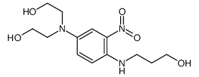 3-[4-[bis(2-hydroxyethyl)amino]-2-nitroanilino]propan-1-ol structure