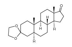3,3-ethanediyldioxy-5α-androstan-17-one结构式