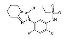 N-[2-chloro-5-(3-chloro-4,5,6,7-tetrahydroindazol-2-yl)-4-fluorophenyl]ethanesulfonamide结构式