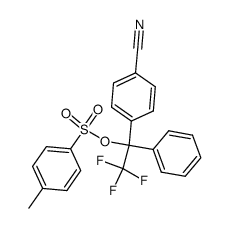 1-(4-cyanophenyl)-1-phenyl-2,2,2-trifluoroethyl tosylate结构式