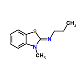 1-Propanamine,N-(3-methyl-2(3H)-benzothiazolylidene)-(9CI) Structure