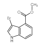 3-溴吲哚-4-甲酸甲酯结构式