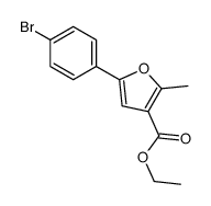 ethyl 5-(4-bromophenyl)-2-methylfuran-3-carboxylate结构式