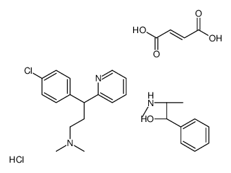 (Z)-but-2-enedioic acid,3-(4-chlorophenyl)-N,N-dimethyl-3-pyridin-2-ylpropan-1-amine,(1S,2S)-2-(methylamino)-1-phenylpropan-1-ol,hydrochloride Structure