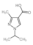 1-异丙基-3-甲基-1H-吡唑-4-羧酸结构式