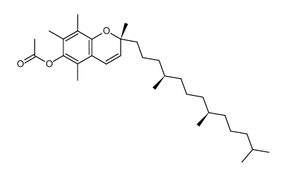 (2R)-2,5,7,8-tetramethyl-2-[(4R,8R)-4,8,12-trimethyltridecyl]-2H-chromen-6-yl acetate结构式