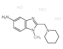 1-Methyl-2-piperidin-1-ylmethyl-1H-benzoimidazol-5-ylamine trihydrochloride Structure