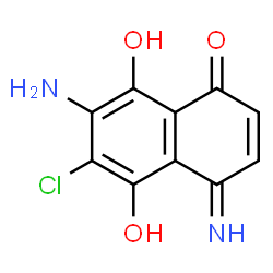 1,4-Naphthoquinone imine,7-amino-6-chloro-5,8-dihydroxy- (6CI) Structure