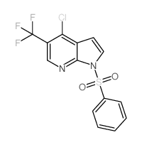 4-氯-1-(苯基磺酰基)-5-(三氟甲基)-1H-吡咯并[2,3-b]吡啶结构式