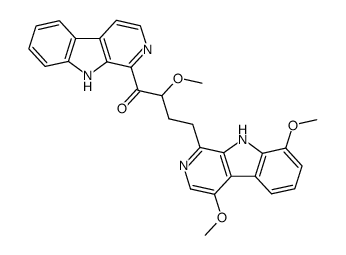 β-carbolin-1-yl 3-(4,8-dimethoxy-1-vinyl-β-carbolin-1-yl)-1-methoxy-propyl ketone结构式
