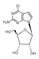 2-amino-4-chloro-7-(β-D-ribofuranosyl)-7H-pyrrolo[2,3-d]pyrimidine结构式
