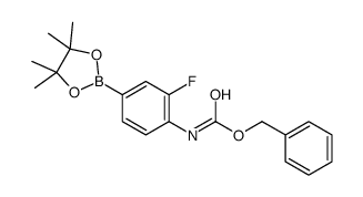 4-(Cbz-氨基)-3-氟苯硼酸频那醇酯结构式