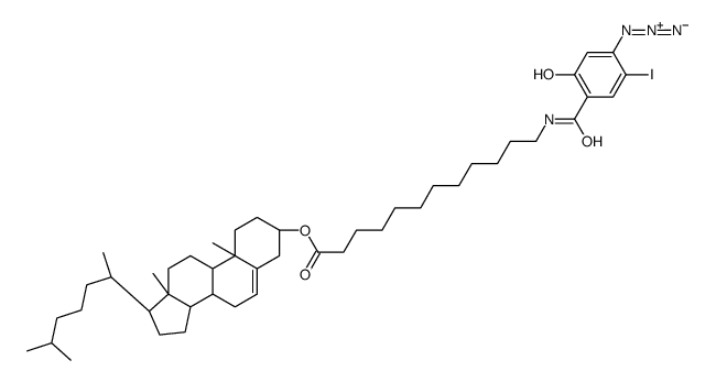 12-((-5-iodo-4-azido-2-hydroxybenzoyl)amino)dodecanoic acid cholesteryl ester结构式