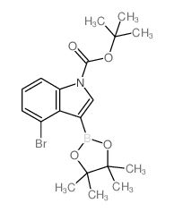 tert-Butyl 4-bromo-3-(4,4,5,5-tetramethyl-1,3,2-dioxaborolan-2-yl)-1H-indole-1-carboxylate picture