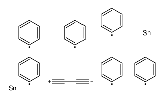 triphenyl(4-triphenylstannylbuta-1,3-diynyl)stannane Structure