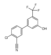 2-chloro-5-[3-hydroxy-5-(trifluoromethyl)phenyl]benzonitrile Structure