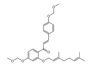 4,4'-bis(methoxymethoxy)-2'-geranyloxychalcone结构式