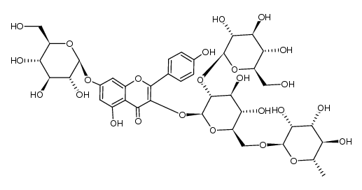 kaempferol 3-O-(2G-glucosylrutinoside)-7-O-glucoside Structure