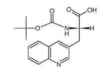 (2S)-2-{[(叔丁氧基)羰基]氨基}-3-(喹啉-3-基)丙酸结构式