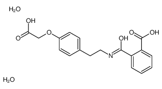 2-[2-[4-(carboxymethoxy)phenyl]ethylcarbamoyl]benzoic acid,dihydrate结构式