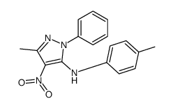 3-Methyl-N-(4-methylphenyl)-4-nitro-1-phenyl-1H-pyrazole-5-amine Structure