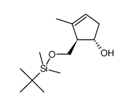(1S,2R)-2-(((tert-butyldimethylsilyl)oxy)methyl)-3-methylcyclopent-3-en-1-ol Structure
