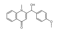 2-(α-hydroxy-4-methoxybenzyl)-1-methyl-4-quinolone结构式