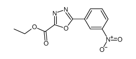 乙基 5-(3-硝基苯基)-1,3,4-噁二唑-2-甲酸基酯结构式