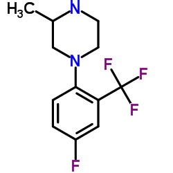 1-[4-Fluoro-2-(trifluoromethyl)phenyl]-3-methylpiperazine结构式