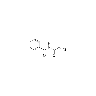 N-(2-氯乙酰基)-2-甲基苯甲酰胺结构式