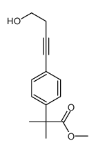 4-(4-羟基-1-丁炔l)-|á,|á-二甲基苯乙酸甲酯结构式