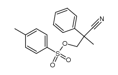 α-[[4-methylphenylsulfonyl]oxy]methyl-α-methylbenzenacetonitrile Structure