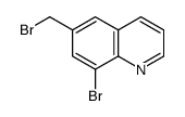 8-bromo-6-(bromomethyl)quinoline Structure