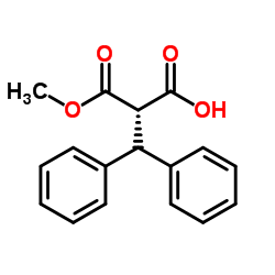 (2S)-2-benzhydryl-3-methoxy-3-oxo-propanoic acid结构式