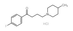 1-(4-氟苯基)-4-(4-甲基哌啶-1-基)丁酮盐酸盐结构式