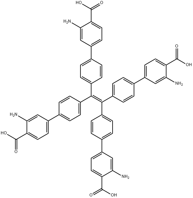 4',4''',4''''',4'''''''-(Ethene-1,1,2,2-tetrayl)tetrakis(3-amino-[1,1'-biphenyl]-4-carboxylic acid) Structure