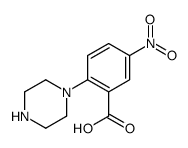 5-硝基-2-(1-哌嗪)苯甲酸结构式