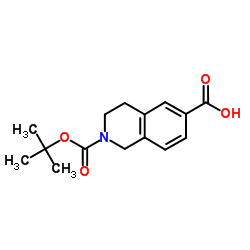 2-(叔丁氧羰基)-1,2,3,4-四氢异喹啉-6-羧酸结构式